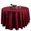1PC Round Tablecloths for Wedding Decorative Dining Table Cover Birthday Banquet Decor Home Dining Table Cover(Burgundy,300cm Round) view 1