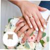 PRETYZOOM 3 pcs Romantic Wedding Ring Cushion Soft Ring Holder for Weddings Engagements Anniversaries Elegant Design to Decorate view 3