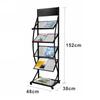 AEYSD-456 Magazine Rack Vertical Floor Newspaper Rack Brochure Storage Newspaper Storage Rack Office Furniture Newspaper Rack for Information Display(White) view 2