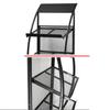 AEYSD-456 Magazine Rack Vertical Floor Newspaper Rack Brochure Storage Newspaper Storage Rack Office Furniture Newspaper Rack for Information Display(White) view 3