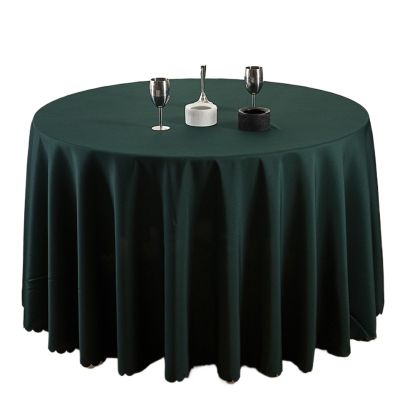 1PC Round Tablecloths for Wedding Decorative Dining Table Cover Birthday Banquet Decor Home Dining Table Cover(ArmyGreen,160cm Round)