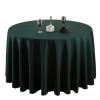 1PC Round Tablecloths for Wedding Decorative Dining Table Cover Birthday Banquet Decor Home Dining Table Cover(ArmyGreen,160cm Round) view 1