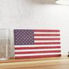 AquaChase American Flag Table Decor, 9"x4.7" Patriotic Wooden Art Decoration for Home & Office, Handmade 3D Solid Wood Freestanding Plaque Sign for Nightstand, Entryway Table, Mantel view 1