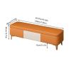 DFEDHF Modern Faux Leather Entryway Storage Bench with Golden Legs Bedroom Ottoman End of Bed Bench Upholstered Bench for Bedroom Foot of Bed Bench, White-120 * 40 * 40cm view 2