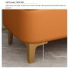 DFEDHF Modern Faux Leather Entryway Storage Bench with Golden Legs Bedroom Ottoman End of Bed Bench Upholstered Bench for Bedroom Foot of Bed Bench, White-120 * 40 * 40cm view 3