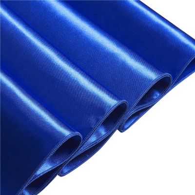 1PC Blue Silk Wedding Tablecloth Anti-Crease Silky Soft Banquet Indoor/Outdoor Table Flag(40x180cm)