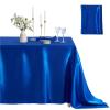 1PC Blue Silk Wedding Tablecloth Anti-Crease Silky Soft Banquet Indoor/Outdoor Table Flag(40x180cm) view 2