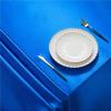 1PC Blue Silk Wedding Tablecloth Anti-Crease Silky Soft Banquet Indoor/Outdoor Table Flag(40x180cm) view 3