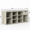 BKNROIHB Multifunctional Shoe Bench with Padded Cushion, Drawer, and Open Compartments - Entryway Storage Bench with 3 Tier Shoe Rack view 2