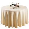 1PC Round Tablecloths for Wedding Decorative Dining Table Cover Birthday Banquet Decor Home Dining Table Cover(Beige White,240cm Round) view 1