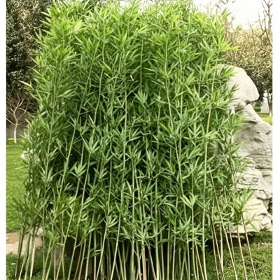 Patio Artificial Bamboo Plants Trees Privacy Fence Outdoor Indoor 3' 4' 5' 6' 6.5' ft Tall, Greenery Wall DIY Decor Fake Bamboo Silk Faux Tree with Leaves for Garden Screen Backyard Fencing(20 Bamboo,