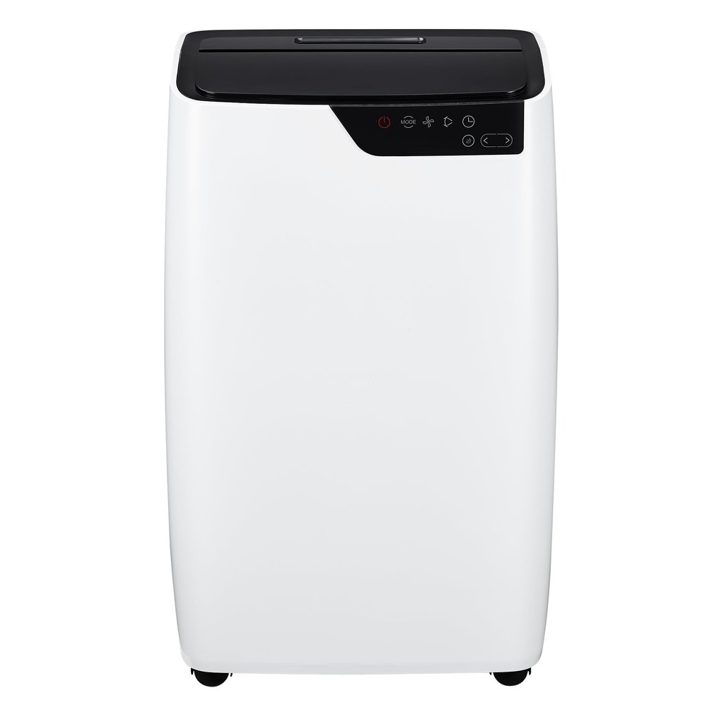12000 BTU Portable Air Conditioners, Portable AC for Rooms Up to 550 Sq.Ft. 3-In-1 Portable AC with Quick Cooling, Dehumidifying, 3-Speed Fan, 24H Timer, Remote, Ultra-Quiet, White and Black
