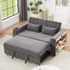 roomfitters 61.4 Pull-Out Convertible Loveseat Sofa Bed with Adjustable Backrest for Living Room, Gray view 1