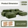 117.3" U-Shaped Cloud Couch Modular Sectional Sofa - Boneless Deep Seat 3-Seater with 2 Movable Ottomans, No Assembly, Corduroy Upholstery Couches for Living Room (Green) view 2