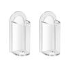 2 PCS Small Electric Toothbrush Holder for Bathroom, Self Adhesive Wall Mounted Toothbrush Holders, YITOBA Space-Saving Tooth Brush Organizer for Toothpaste, Facial Cleanser (Clear) view 1