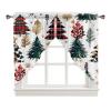 CAPSCEOLL Christmas Trees Swag Valance for Window with Rod Pocket - Living Room Curtains Set with Small Window Topper for Kitchen and Bathroom (2 Panels, 36X36 Inches) view 1