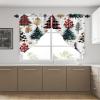CAPSCEOLL Christmas Trees Swag Valance for Window with Rod Pocket - Living Room Curtains Set with Small Window Topper for Kitchen and Bathroom (2 Panels, 36X36 Inches) view 4