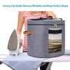 Hat Storage Case - Folding Brim Organizer, Round Cap Container | Zippered Travel Bag, Clear Top Lid Window, Lightweight Structured Box With Handles For Cowboy Hats Sheets Closet Blanket Storage view 3