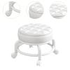 HRYUBTC 360 Rotating Low Roller Seat Stool Lazy Housework Stool Swivel Chair for Living Room Gray(White) view 4