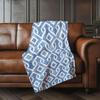 Addison Rugs ASB621 Blue 50" x 70" Oversized Sherpa Throw Blanket, Machine Washable view 1