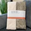 Addison Rugs ASB593 Beige 50" x 70" Oversized Sherpa Throw Blanket, Machine Washable view 3