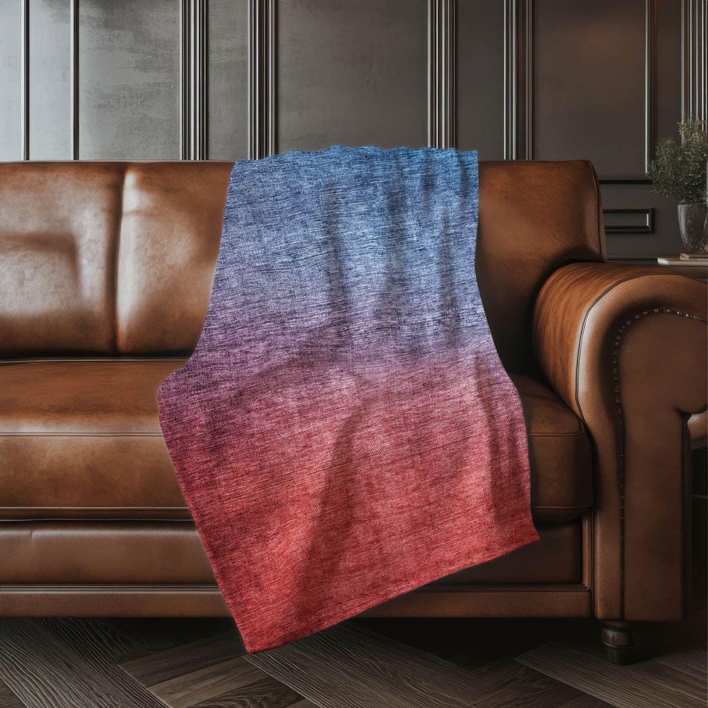 Addison Rugs ASB587 Navy 50" x 70" Oversized Sherpa Throw Blanket, Machine Washable