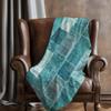 Addison Rugs ASB631 Teal 50" x 70" Oversized Sherpa Throw Blanket, Machine Washable view 4