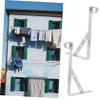 OKUMEYR 2pcs Balcony Pole Brackets for Clothesline Rod Holder Wall Mounted Clothes Drying Rack Support Design for Outdoor Use view 2