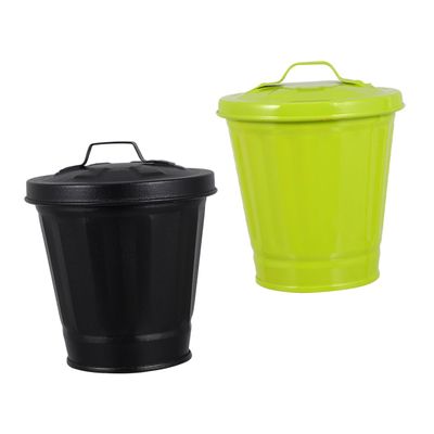 Cabilock 2Pcs Cute Desktop Trash Can Tiny Waste Bin for Bedroom Living Room and Office Easy to Clean Garbage Holder for Tissues Crumbs and Trash
