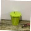 Cabilock 2Pcs Cute Desktop Trash Can Tiny Waste Bin for Bedroom Living Room and Office Easy to Clean Garbage Holder for Tissues Crumbs and Trash view 2