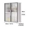 Over Toilet Wall Cabinet Bathroom Cabinet Wall Mounted Aluminum Alloy No Drilling Required with Handle Closed Design Kitchen, Living Room(A,50 * 22 * 60cm) view 2