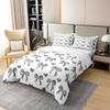 100% Cotton Bowknot Comforter Cover King Size, Love Heart Bedding Set for Kids Girls Lady Children Teens Women Bedroom, Girly Princess Bow Duvet Cover Bow Knot Kawaii Decor Quilt Cover,Grey White view 3