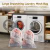 12 PCS Mesh Laundry Bags, 35.4 x 23.6 in Laundry Bags Mesh Wash Bags, Delicate Laundry Bag, Multicolor Drawstring Wash Bags for College, Dorm, Travel, Apartment, Delicates, Breathable Laundry Storage view 2