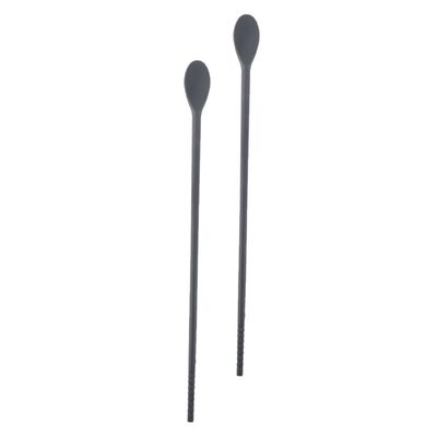 Homoyoyo 1 Pair Silicone Integrated Dual Use Chopstick Spoon Versatile Household Beverage Stirring Sticks for