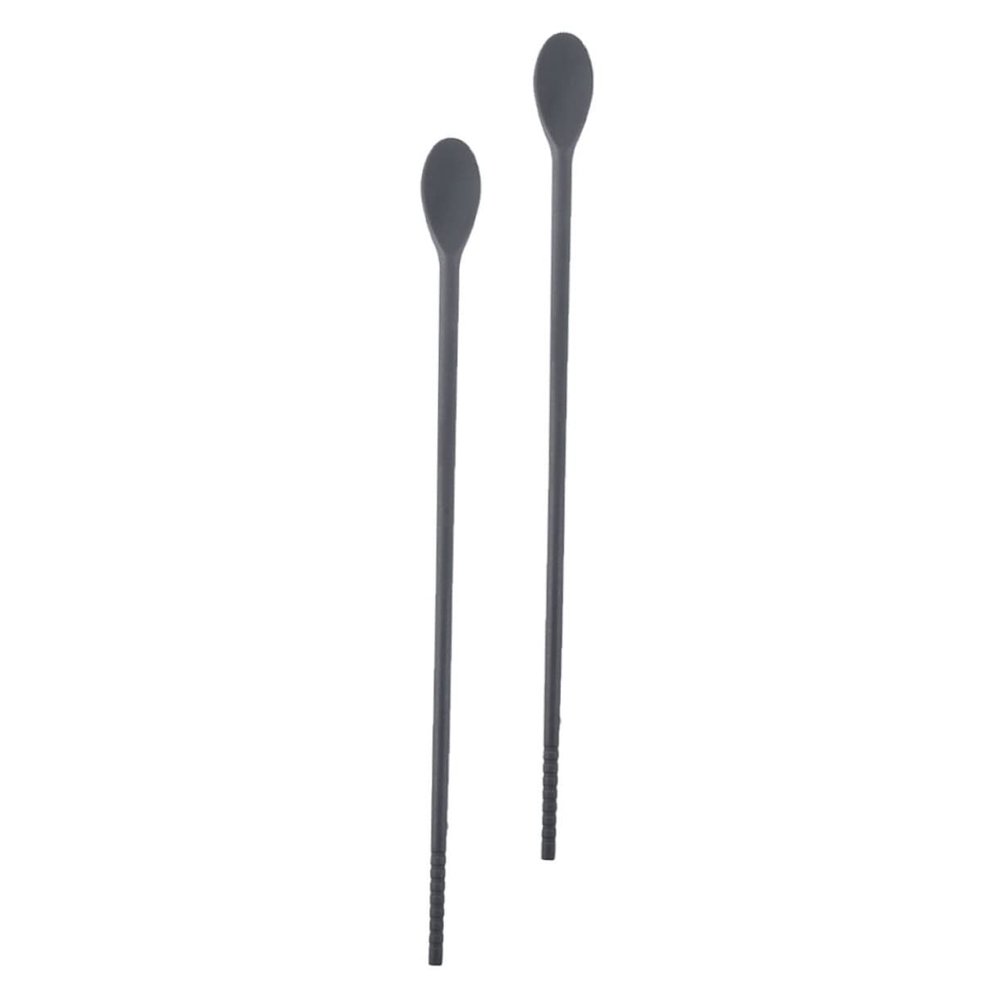 Homoyoyo 1 Pair Silicone Integrated Dual Use Chopstick Spoon Versatile Household Beverage Stirring Sticks for