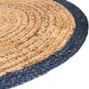 Hand Braided Woven Jute Area Rug Bohemian Style Natural Fiber Rug Eco Friendly Durable Briad Rug Ideal for Kitchen, Dining Room, Entryway, (3' x 5' Oval / 90 cm x 150 cm) view 3