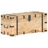 Natural Solid Mango Wood Storage Chest, Large Rustic Rectangular Bench for Entryway, Living Room, Bedroom, Mudroom Seating, Home Furniture view 1