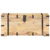 Natural Solid Mango Wood Storage Chest, Large Rustic Rectangular Bench for Entryway, Living Room, Bedroom, Mudroom Seating, Home Furniture view 3