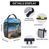 NBCCDVSH Insulated Lunch Bag Wishing Bottle Seascape Lunch Box for Women Men Reusable Leakproof Lunch Cooler Tote Bag for Picnic Work view 2