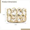 12 Pcs Elegant Crystal Tealight Candle Holders with Golden Frame and Rhinestones view 3