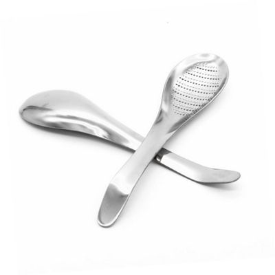 Happyyami Stainless Steel Garlic Press and Slicer Ergonomic Mincer Tool Grinding Spoon for Easy Garlic Crushing Dishwasher Safe Kitchen Gadget