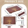 FINGERINSPIRE Wooden Tarot Card Display Stand 12x8x1.85inch Pine Wood Tarot Holder with Tree of Life Carving, Saddle Brown Meditation Table for Divination, Small Witch Altar & Spiritual Decoration view 2