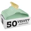 20 Pack Velvet Hangers,Wrinkle Resistant,Ultra Thin Non Slip, Hook Hold Upto 11 Lbs/17.5 * 9 * 0.2 in view 1