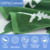VOOVA & MOVAS Kids Hooded Bath Towels (3-10Years,30"x54"),100% Cotton Thick Absorbent Soft Towel Wrap for Toddler Boys,Perfect for Bathroom | Pool | Beach | Swimming, Jacquard Green Dinosaur view 4