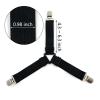 Qgond 4PCS Bed Sheet Holder Straps Triangle Adjustable Elastic Fasteners with Metal Clips, Heavy Duty Sheet Suspenders for Fitted & Flat Sheets, Mattress Covers, Sofa Cushions view 2