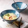 NEKCOCO Ceramic Soup Bowls Creative Ramen Bowl Household Ceramic Soup Bowl Retro Large Noodle Bowl Bowls for Kitchen view 4