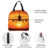 NBCCDVSH Insulated Lunch Bag Airplane sunset Lunch Box for Women Men Reusable Leakproof Lunch Cooler Tote Bag for Picnic Work view 3