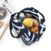NBCCDVSH Insulated Lunch Bag Blue and white line Lunch Box for Women Men Reusable Leakproof Lunch Cooler Tote Bag for Picnic Work view 4