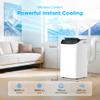 14,000 BTU Portable Air Conditioner Cools Up to 700 Sq.Ft, 3-IN-1 Energy Efficient Portable AC Unit with Remote Control & Installation Kits for Large Room, Campervan, Office, Temporary Space view 4