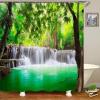 ZTKHZY Nature Forest Landscape Shower Curtains Waterproof Bathroom Curtain Frabic Waterproof Polyester Scenery Bath Curtain Hooks 51x87in-130x220cm/WxH view 1